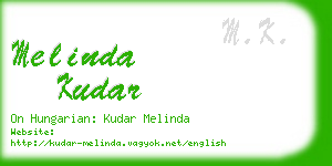 melinda kudar business card